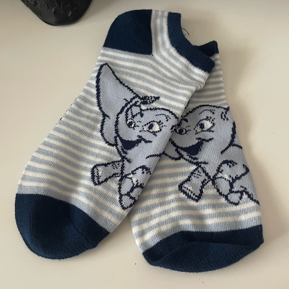 Disney Dumbo Striped Character Ankle Socks Adult Women’s Socks